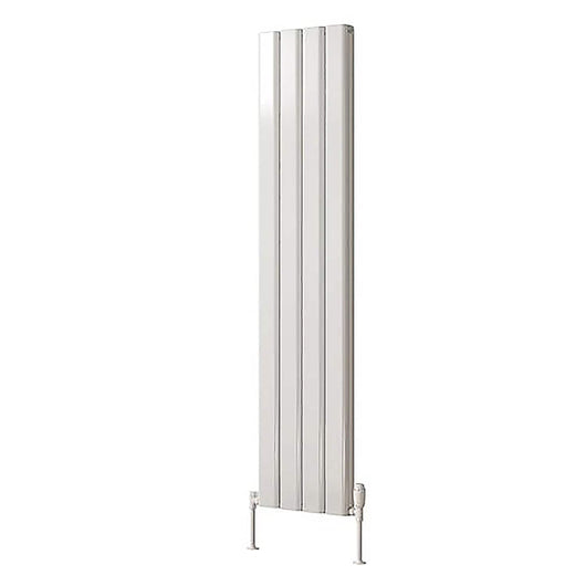  Reina Vicari Double Vertical Aluminium Radiator 1800 x 400 - White - welovecouk