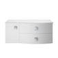 Venus Wall Hung 1000mm Countertop Vanity Unit with White Marble Top - White
