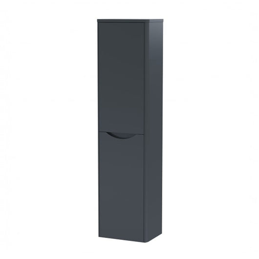  Nuie Lunar 365mm Wall Hung 2-Door Tall Unit - Satin Anthracite