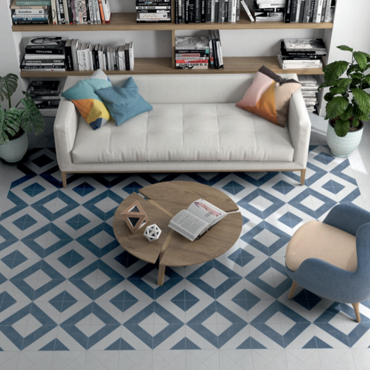  Cut Sample: Diana Navi Square Porcelain Tile - welovecouk