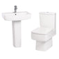 Serene Close Coupled Toilet & 600mm Full Pedestal Basin