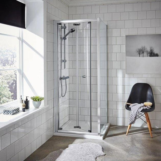  ShowerWorX Lela 800 x 800mm Bi-Fold Shower Enclosure - 5mm Glass