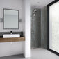 Wetwall Silver Alloy Shower Panel - 2420 x 590mm - Tongue & Grooved