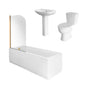 Monty 1700 Straight Bath Complete Bathroom Suite