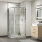 Teramo 6mm Glass 900 x 900mm 2 Door Quadrant  Shower Enclosure with Tray Pack