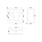Nuie Eden 800mm Floor Standing Cabinet & Mid-Edge Basin - Gloss White - welovecouk