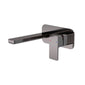 Nuie Windon Wall Mounted 2 Tap Hole Basin Mixer With Plate - Brushed Gun Metal