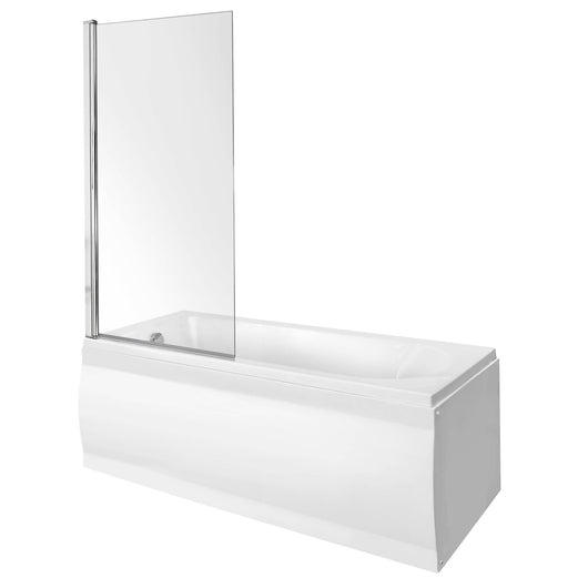  Wallgate 1700 x 700mm Single Ended Acrylic Bath & Square Bath Screen