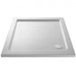 White 700 x 700mm Square Easy Plumb Stone Shower Tray