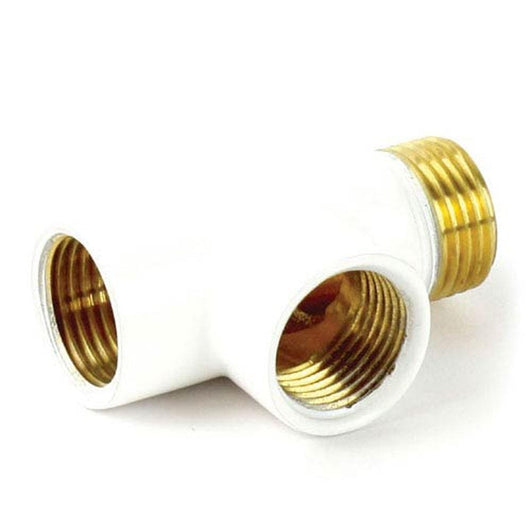  T-Piece White Dual Fuel Connector