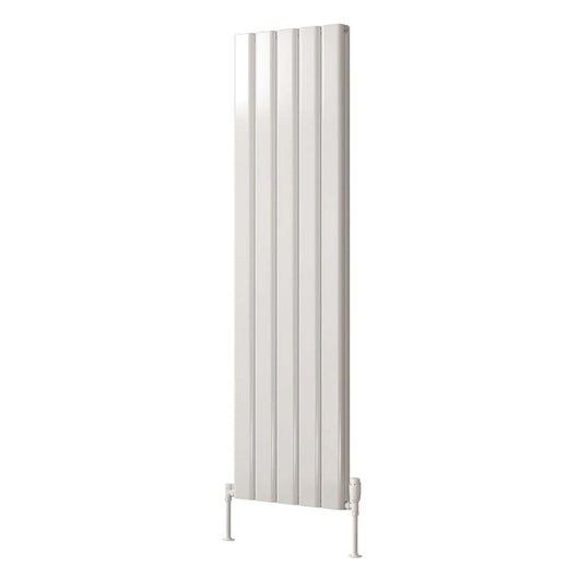  Reina Vicari Single Vertical Aluminium Radiator 1800 x 300 - White - welovecouk