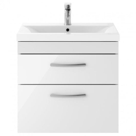  Mantello 600 Wall Hung 2-Drawer Vanity Unit with Basin - White