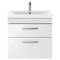 Mantello 600 Wall Hung 2-Drawer Vanity Unit with Basin - White