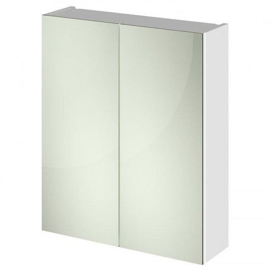  Nuie Fusion Wall Mounted 2-Door Mirrored Cabinet - White