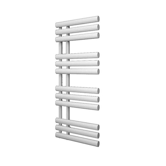  Reina Chisa Vertical Steel Heated Towel Rail 820 x 500 - White - welovecouk