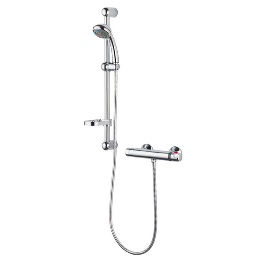  Nuie Thermostatic Bar Shower With Kit - Chrome