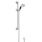 Hudson Reed Topaz Black Thermostatic Shower Valve with Slide Rail Kit - Chrome