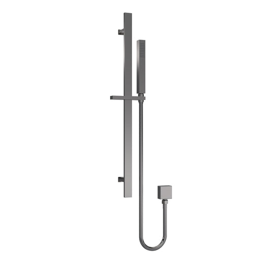  Nuie Square Slide Rail Shower Kit with Ebow - Brushed Gun Metal