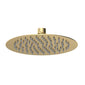 Nuie Aztec Thermostatic Concealed shower Valve with Fixed Shower Head , Arm & Slide Rail Kit - Brushed Brass