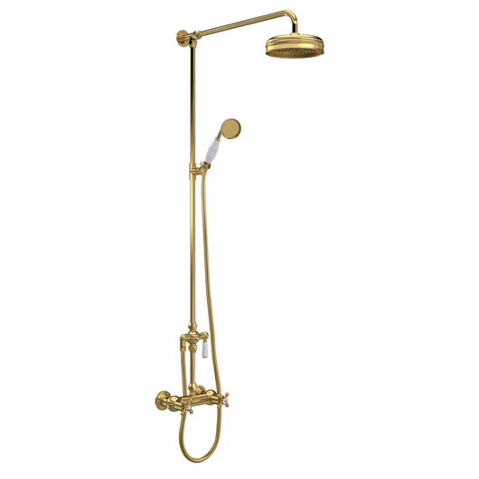  Hudson Reed Traditional Thermostatic Shower Valve & Kit - Brushed Brass - A8117