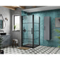 Hudson Reed Apex 8mm Glass 800mm Hinged Shower Door - Matt Black
