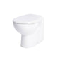 Mayford 500mm Toilet and Basin Combination Unit - White with Brushed Brass Flush