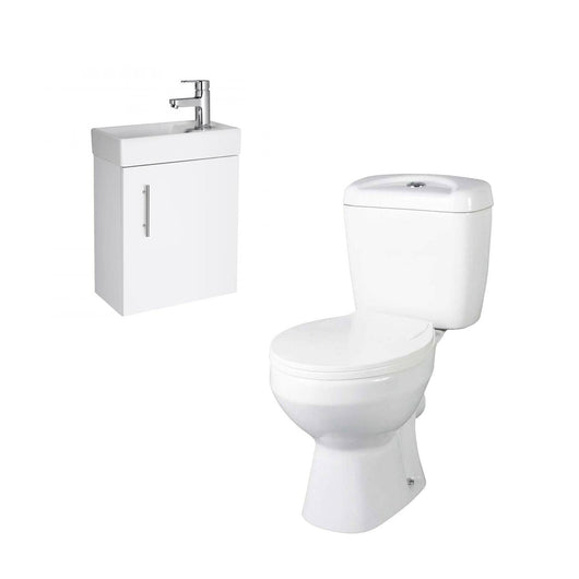  Alpha Close Coupled Toilet with Wall Hung Cloakroom Unit