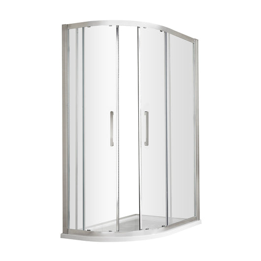  Hudson Reed Apex 8mm Glass 1200 x 800mm Offset Quadrant - Polished Chrome