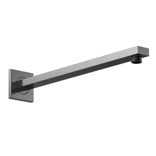  Nuie Small Rectangular Shower Arm - Brushed Gun Metal