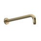 Nuie Aztec Thermostatic Concealed shower Valve with Fixed Shower Head , Arm & Slide Rail Kit - Brushed Brass