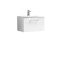 Nuie Arno 600mm Wall Hung 1-Drawer Vanity & Basin 4 - Gloss White