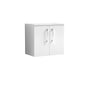 Nuie Arno 600mm Wall Hung 2-Door Vanity & Worktop - Gloss White - welovecouk