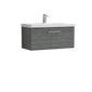 Nuie Arno 800mm Wall Hung 1 Drawer Vanity & Basin 3 - Anthracite