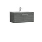 Nuie Arno 800mm Wall Hung 1-Drawer Vanity & Basin 4 - Anthracite