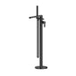 Nuie Arvan Freestanding Bath Shower Mixer - Matt Black - welovecouk
