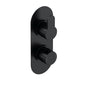Nuie Arvan  Twin Thermostatic Concealed Shower Valve With Diverter - Matt Black - welovecouk