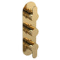 Nuie Arvan Thermostatic Concealed shower Valve with Fixed Shower Head , Arm & Shower Handset - Brushed Brass
