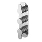 Nuie Arvan Thermostatic Concealed shower Valve with Fixed Shower Head , Arm & Slide Rail Kit - Chrome