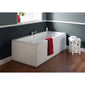 Nuie Asselby Square Double Ended Bath 1800 x 800mm - White