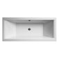 Hudson Reed Asselby Eternalite Square Double Ended Bath 1800 x 800mm - White