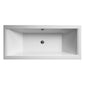 Hudson Reed Asselby Eternalite Square Double Ended Bath 1800 x 800mm - White - welovecouk