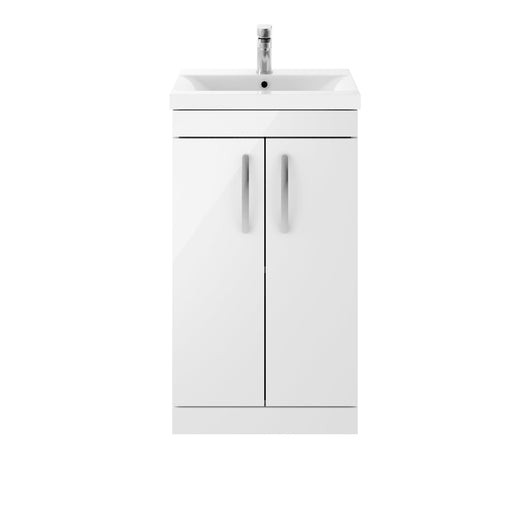  Nuie Athena 500mm Floor Standing Vanity With Basin 1 - Gloss White