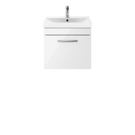  Nuie Athena 500mm Wall Hung Vanity With Basin 3 - Gloss White - ATH013D