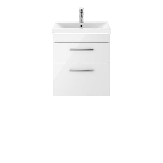  Nuie Athena 500mm Wall Hung Vanity With Basin 1 - Gloss White - ATH020A