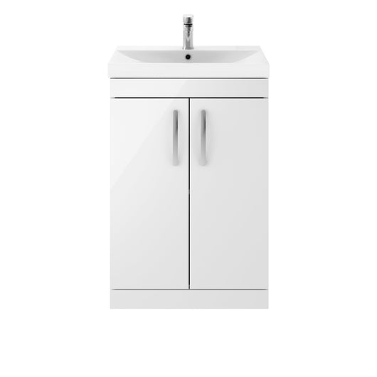  Nuie Athena 600mm Floor Standing Vanity With Basin 3 - Gloss White - ATH027D