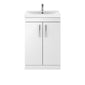 Nuie Athena 600mm Floor Standing Vanity With Basin 3 - Gloss White - ATH027D