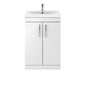 Nuie Athena 600mm Floor Standing Vanity With Basin 3 - Gloss White - ATH027D - welovecouk