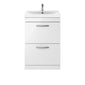 Nuie Athena 600mm Floor Standing Vanity With Basin 3 - Gloss White - ATH034D