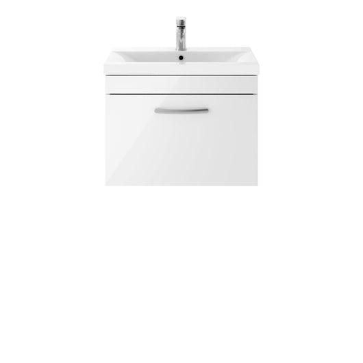  Nuie Athena 600mm Wall Hung Vanity With Basin 1 - Gloss White - ATH041A