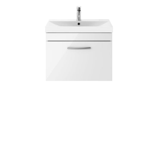  Nuie Athena 600mm Wall Hung Vanity With Basin 3 - Gloss White - ATH041D